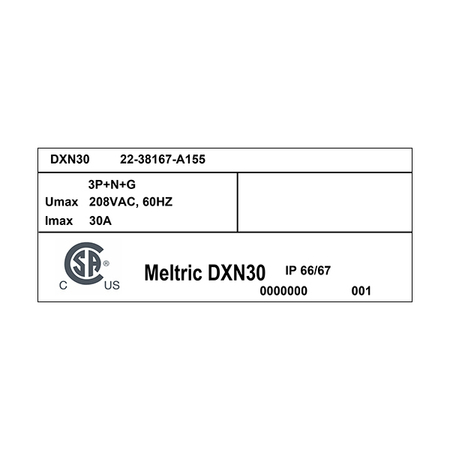 Meltric 22-38167-A155 INLET WITH NO LOCKOUT HOLE 22-38167-A155